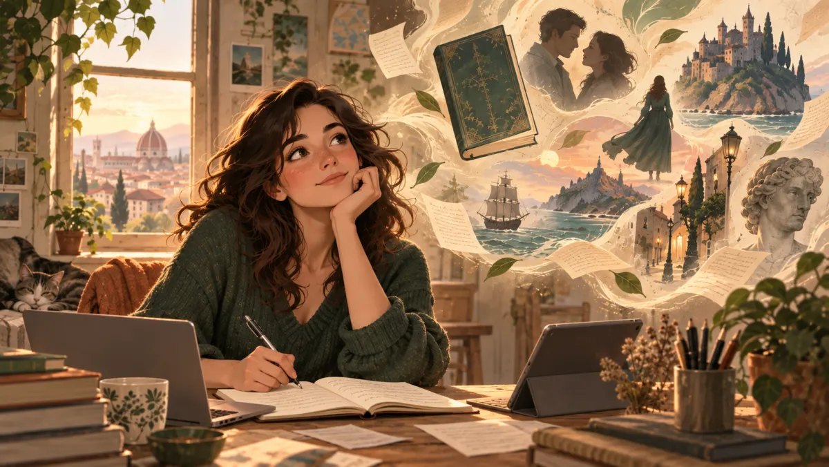 Una scrittrice sogna il libro che vorrebbe scrivere.